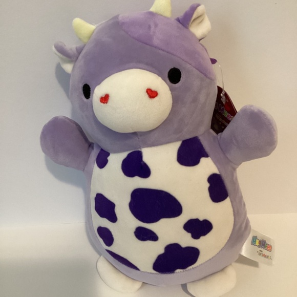 New Bubba the Purple Cow 10” HugMees Squishmallow - Valentine’s Day HugMees - Picture 2 of 4